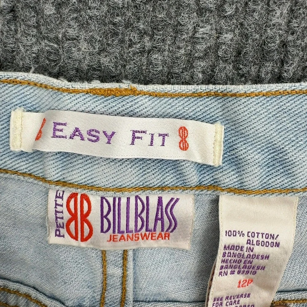 Vintage Bill Blass Jeans Women 12P Light Wash Cotton‎ Easy Fit High Rise Retro